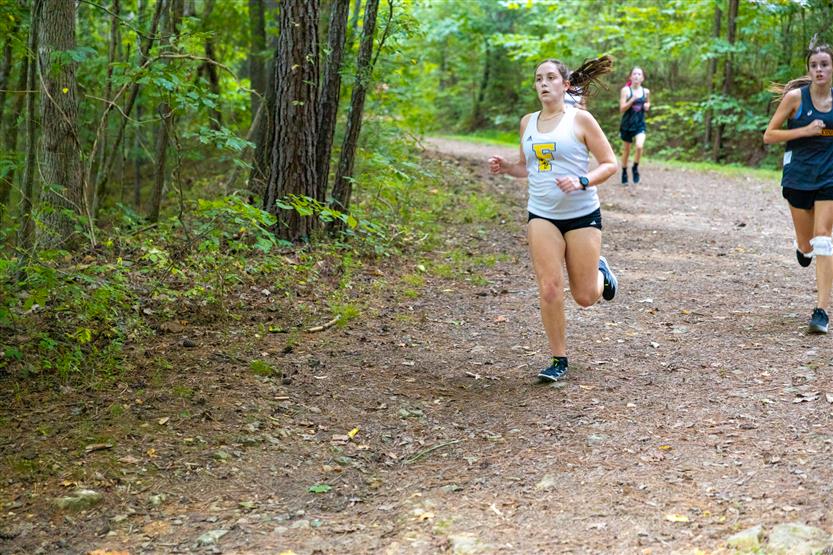 Fairview High students run at a cross-country meet